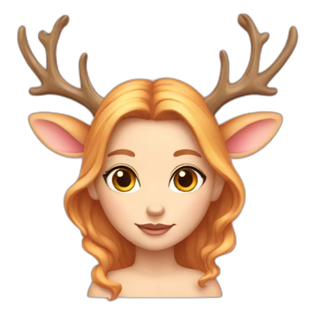 Fairy princess deer-antlers wings sticker