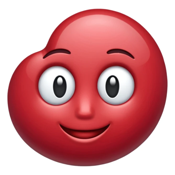 Um emoji de coração cor bordo sticker