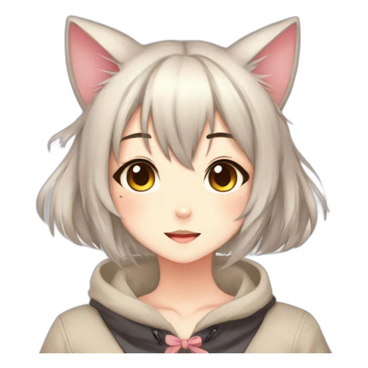 neko cat doujinshi anime girl sticker