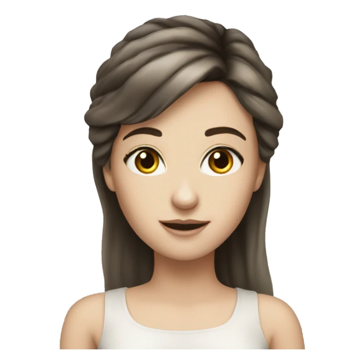 white brunette with dark eyes fairy sticker