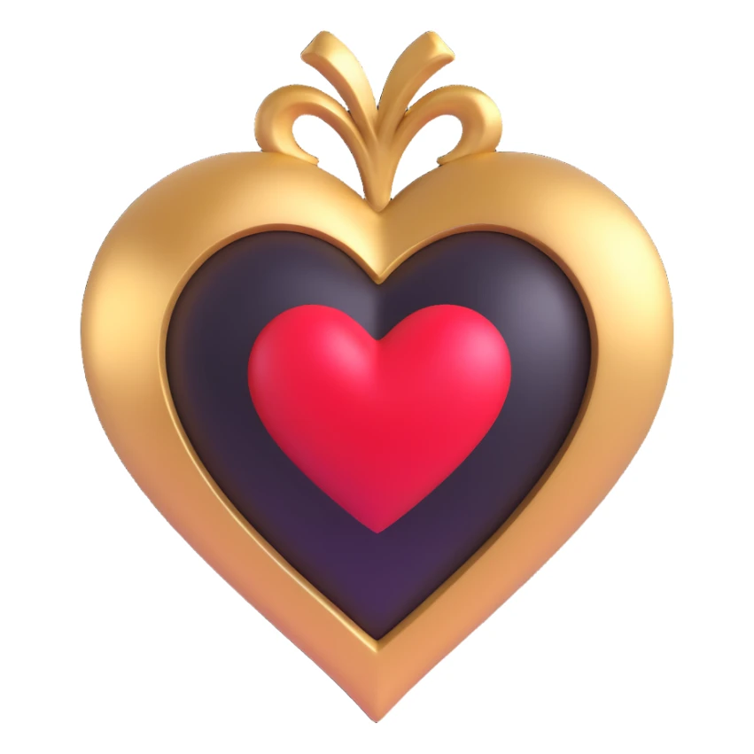 dark gothic heart, rich purple, shimmering effect sticker