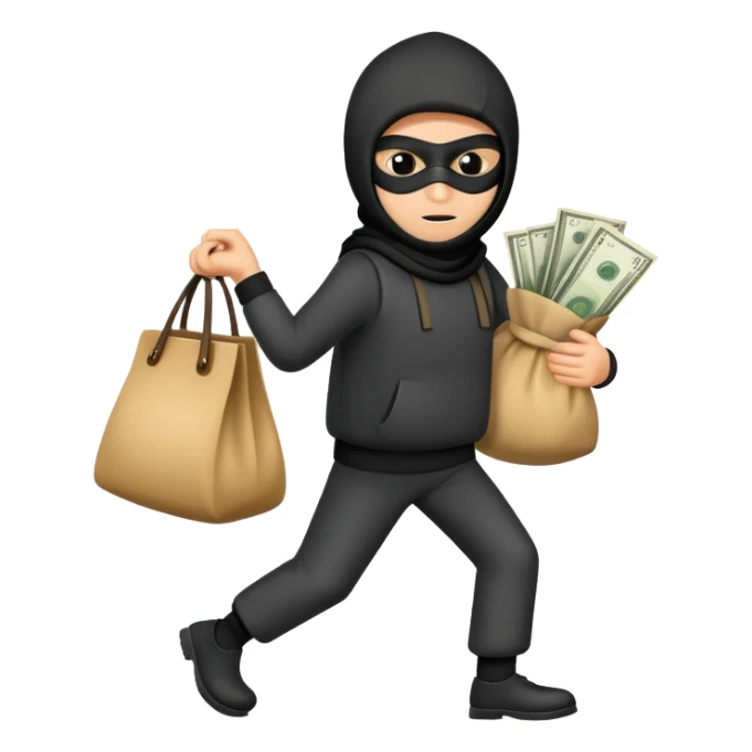 Genera un emoji de un ladrón  sticker