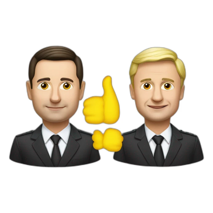 Vladimir Poutine and volodymyr zelensky sticker