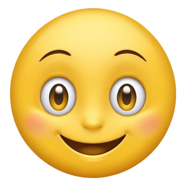 “Create a high-quality, bright yellow emoji with expressive, playful eyes and a big, cheerful smile. It should look cute, funny, and instantly relatable, like the classic 😂 emoji, with smooth shading, a clean design, and a friendly, cartoon style.” sticker