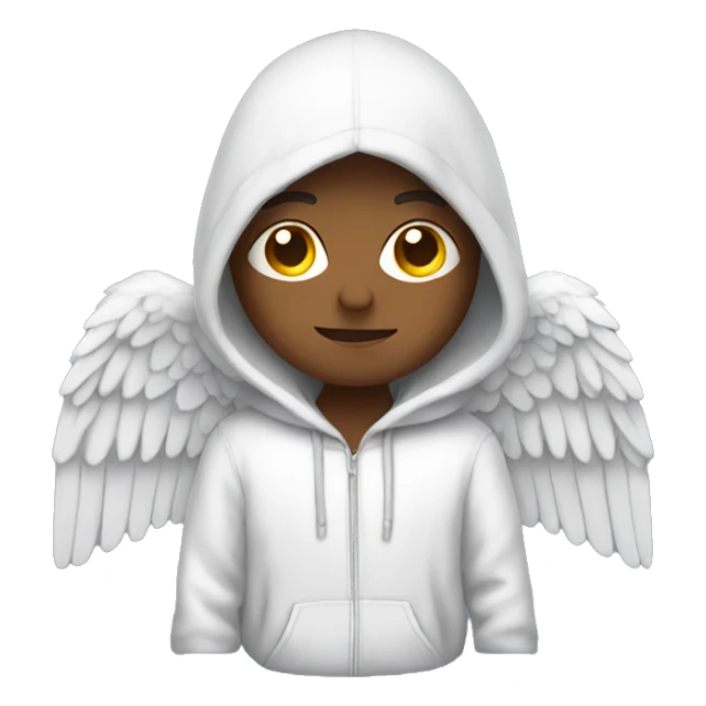 Angel wearing a hoodie sticker