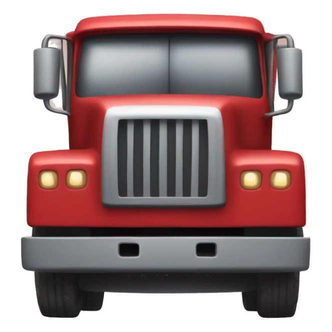 Big solid red truck  sticker