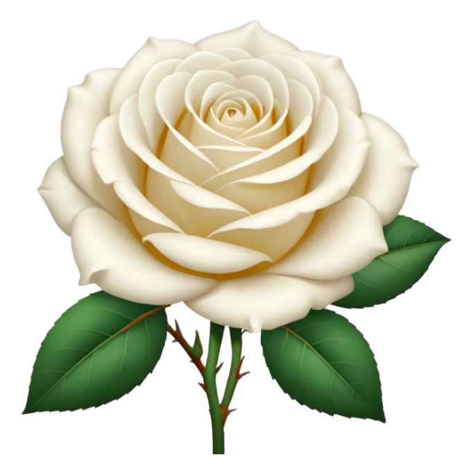 Rose white sticker