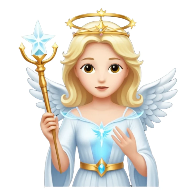 Angel Queen made of light with wand sticker