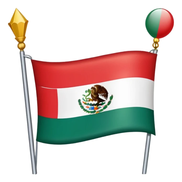 Mexican flag with festive decorations, representing Mexican Independence Day sticker