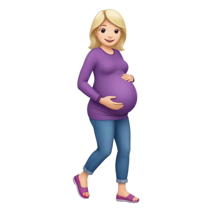 pregnant waman walking sticker