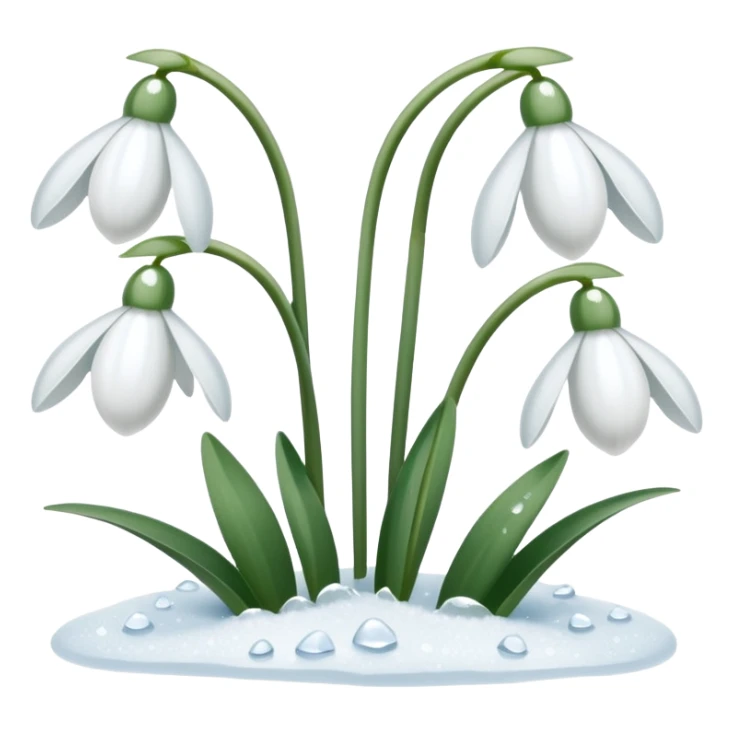 Snowdrops with frost on them sticker