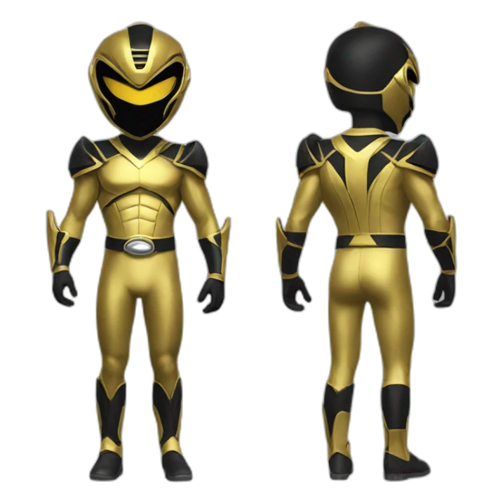 black gold power ranger full body sticker