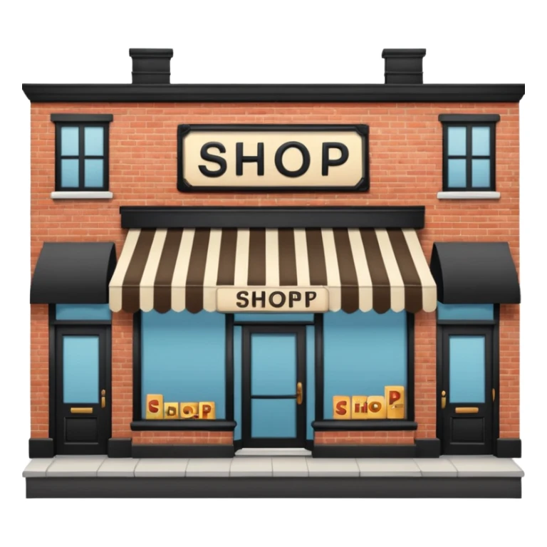 shop with the word shop in the sign sticker