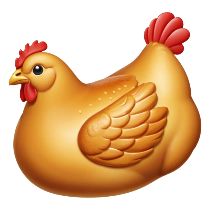 3D glossy chicken breast emoji sticker