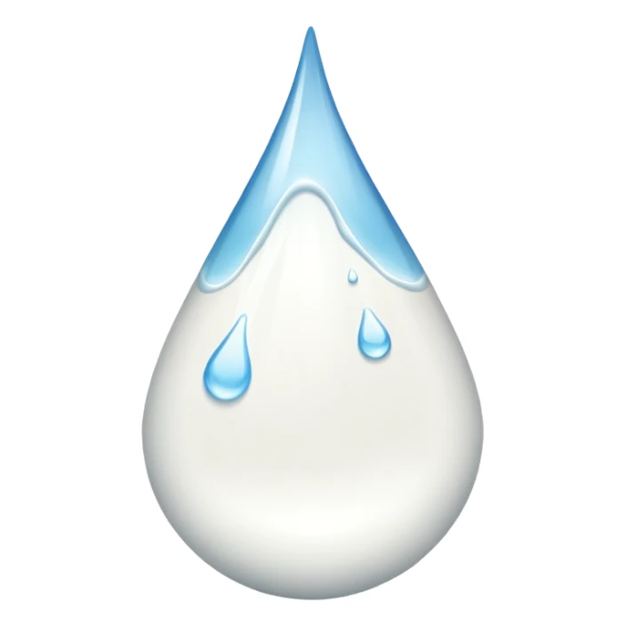 Sweat emoji but white (it’s milk) sticker