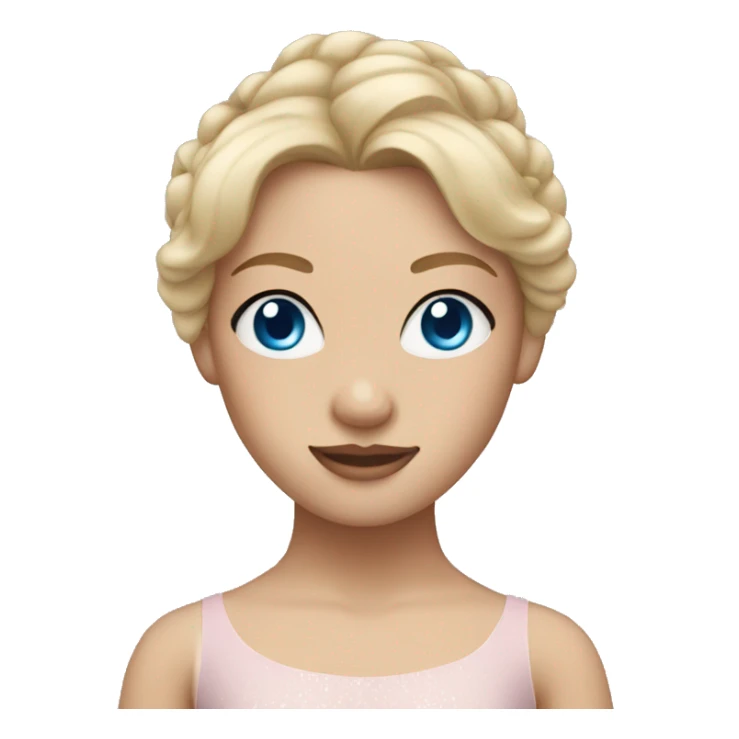 ballerina with blond hair and blue eyes sticker