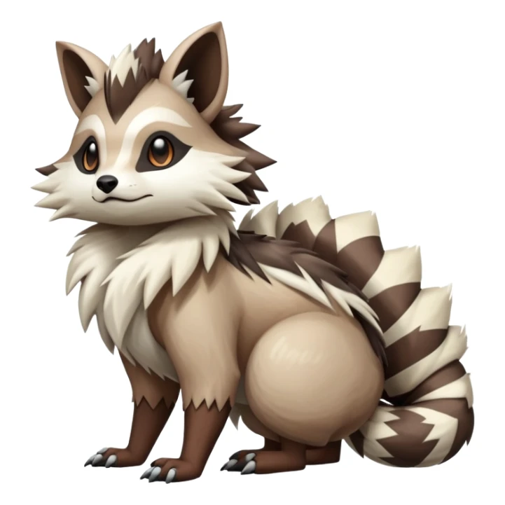 zigzagoon-linoone-furret-Fakémon-hybrid-creature (full body)  sticker