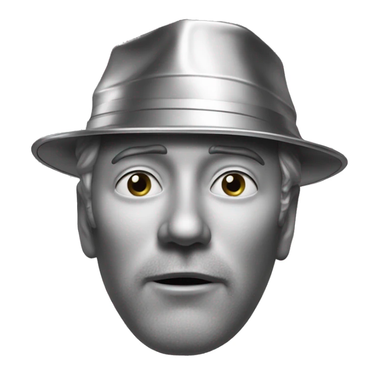 a man pulled down to the nose a pointed conspiracy tin foil hat sticker