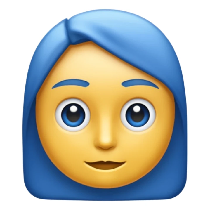 Blauw vierkant met wit vinkje in sticker