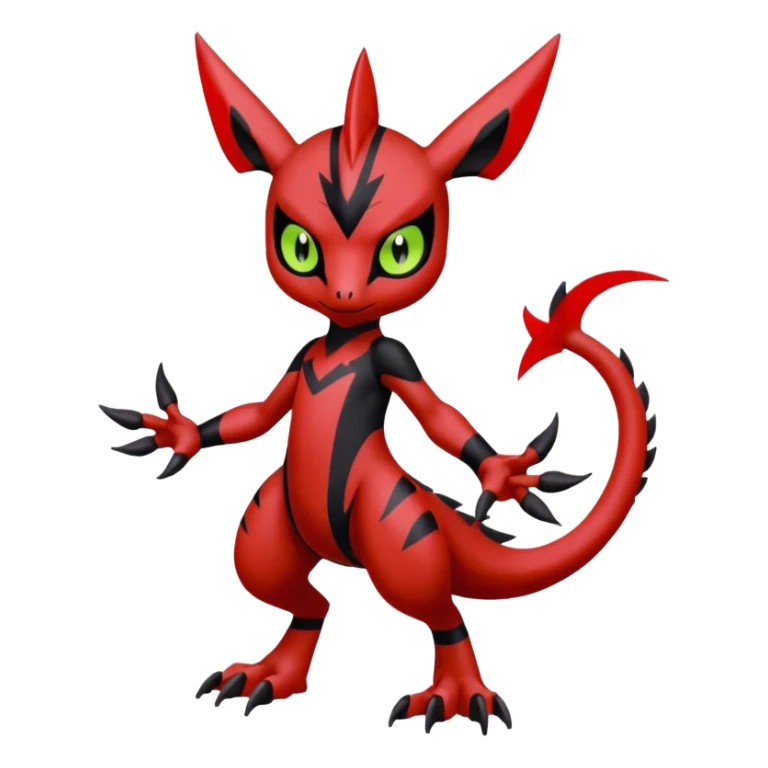 Meloetta-Guilmon-Darkrai-Pokémon-Digimon-Fakémon-fusion-hybrid-creature sticker