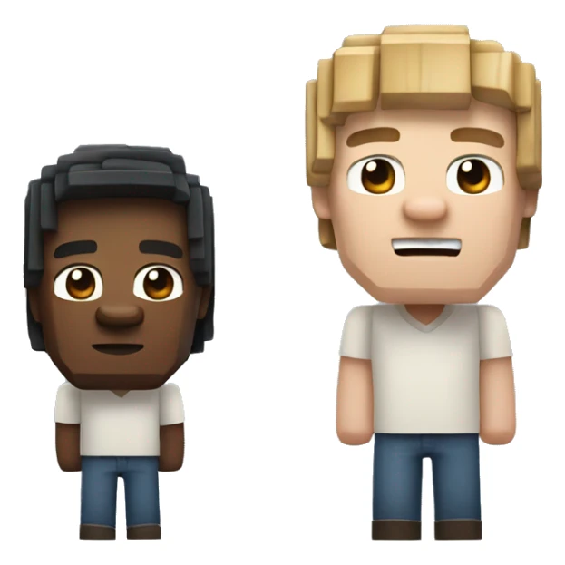 steve from minecraft in the style of memoji sticker