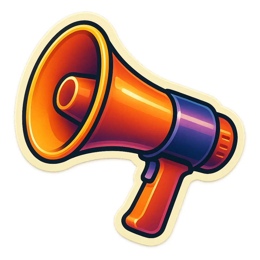 megaphone sticker