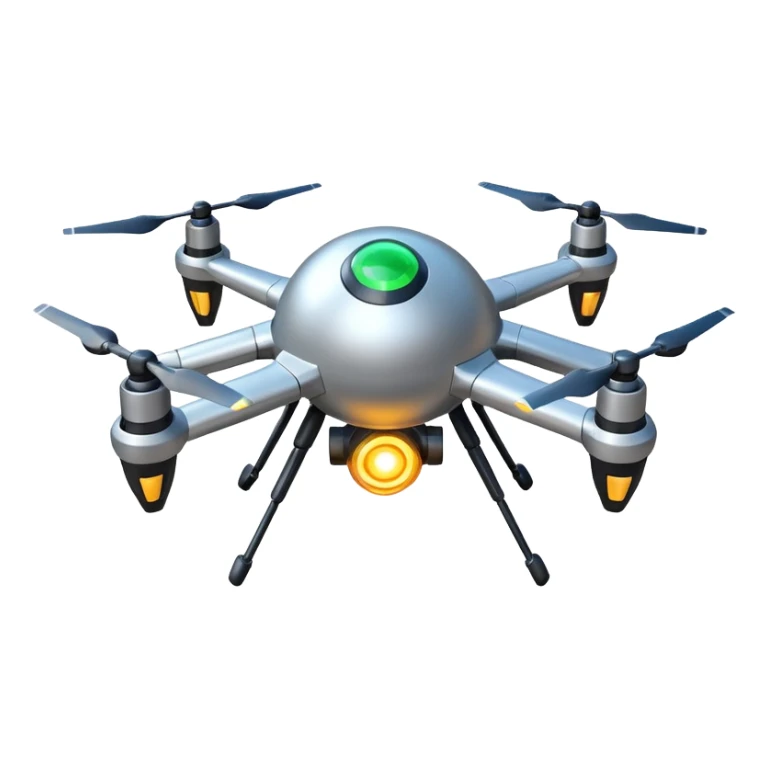 flying orb shaped futuristic targeting drone acquires target and paints with laser. sci-fi war. no propellers  sticker
