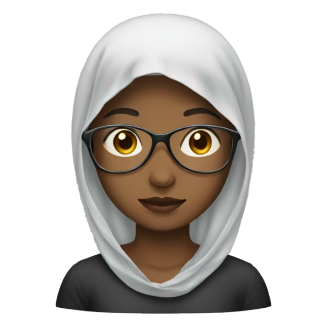 Girls wearing veil and glass  sticker