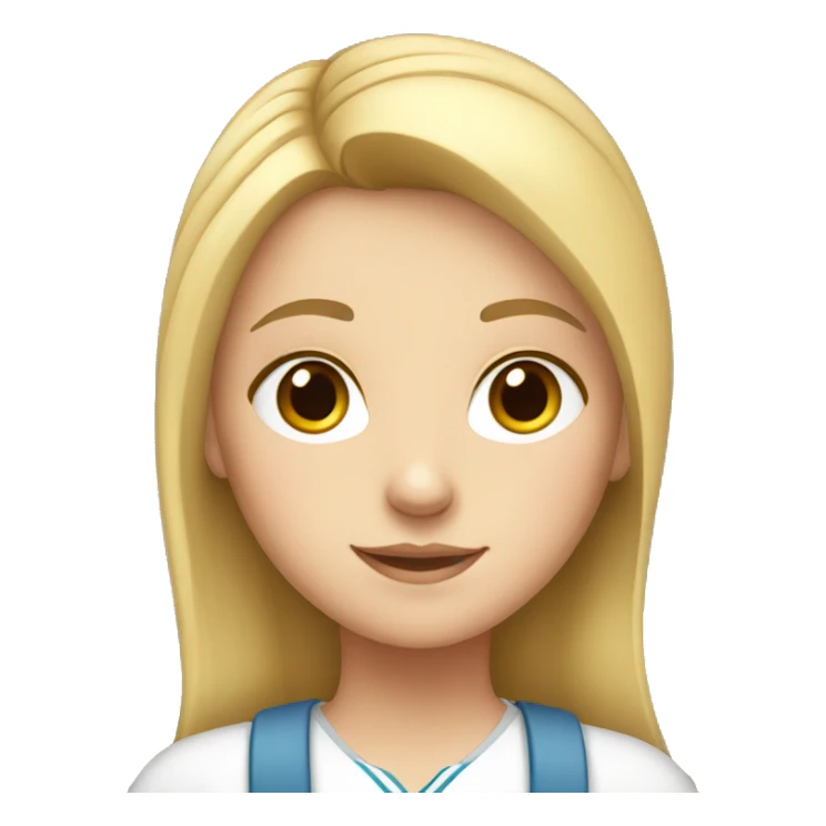 a young white girl, with school wear sticker