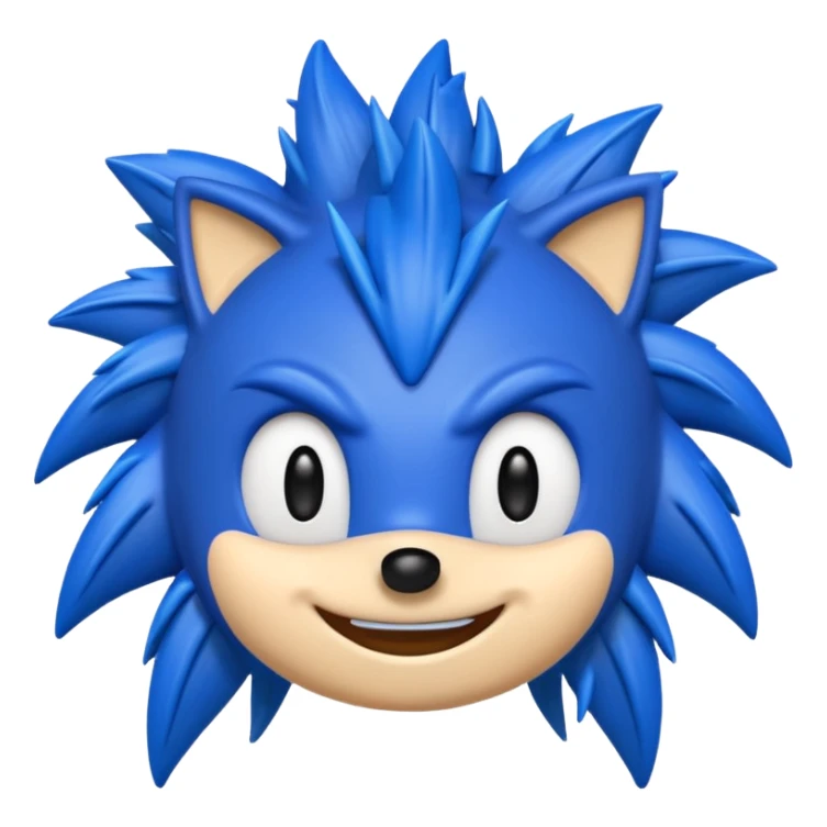 Sonic emoji well made like the original one without any mistakes sticker