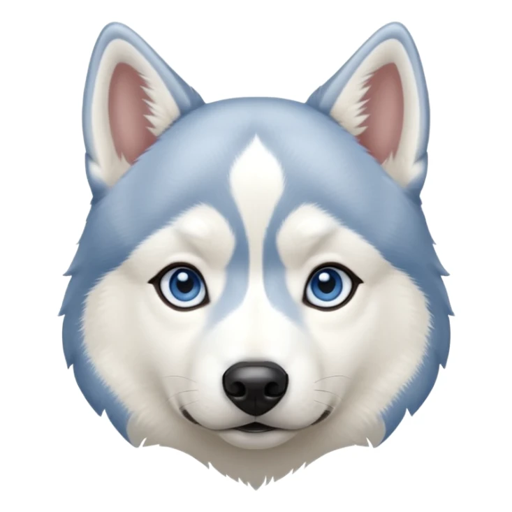 Cachorro macho husky siberiano pelagem branca e cinza claro e olhos azuis  sticker