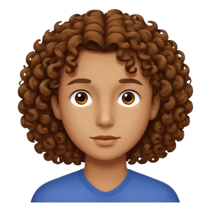 Silence curly hair jawline emoji sticker