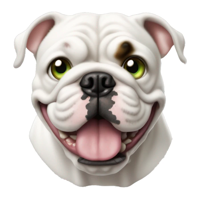 Bulldog francés albino con ojos verdes sticker