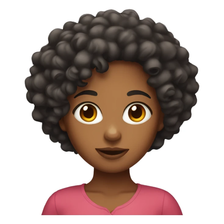 Domican girl with curly hair sticker