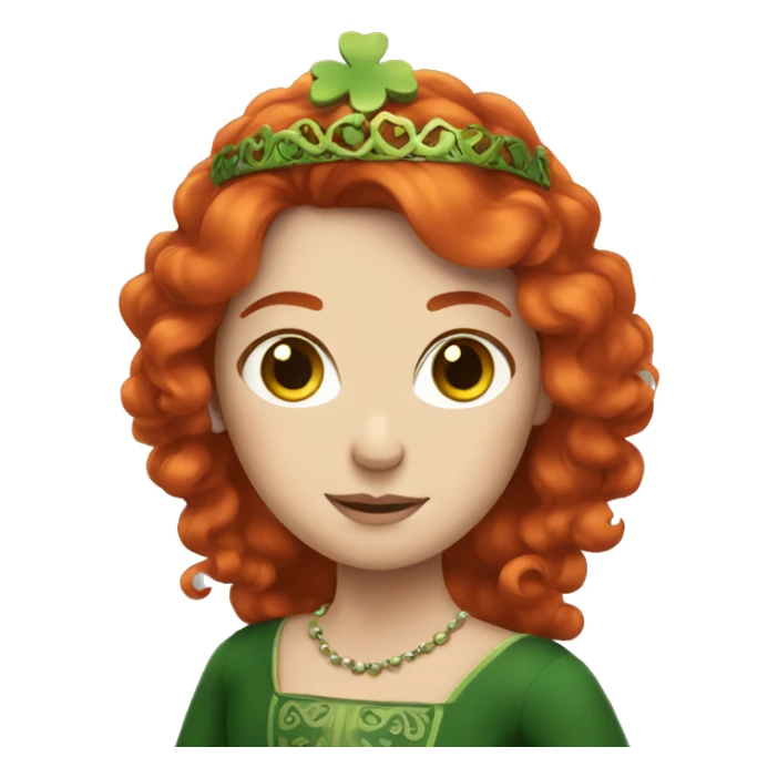 irish princess with red hair sticker