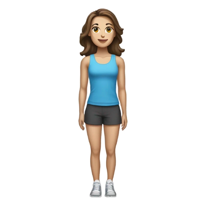 Woman leg muscles, Caucasian woman, brunette sticker