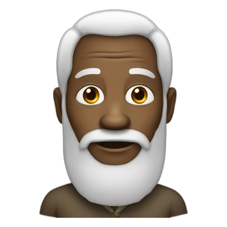 an African old man with white hair and beard sticker