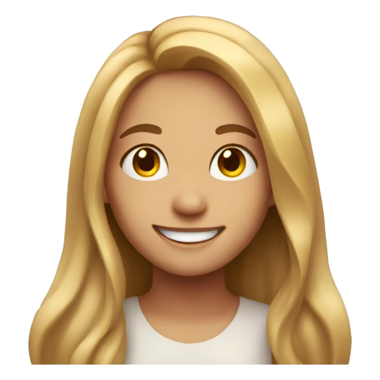 smiling girls with long hair sticker