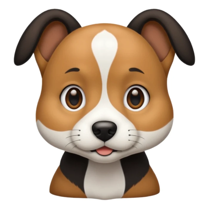 dog with black, white, and brown fur sticker