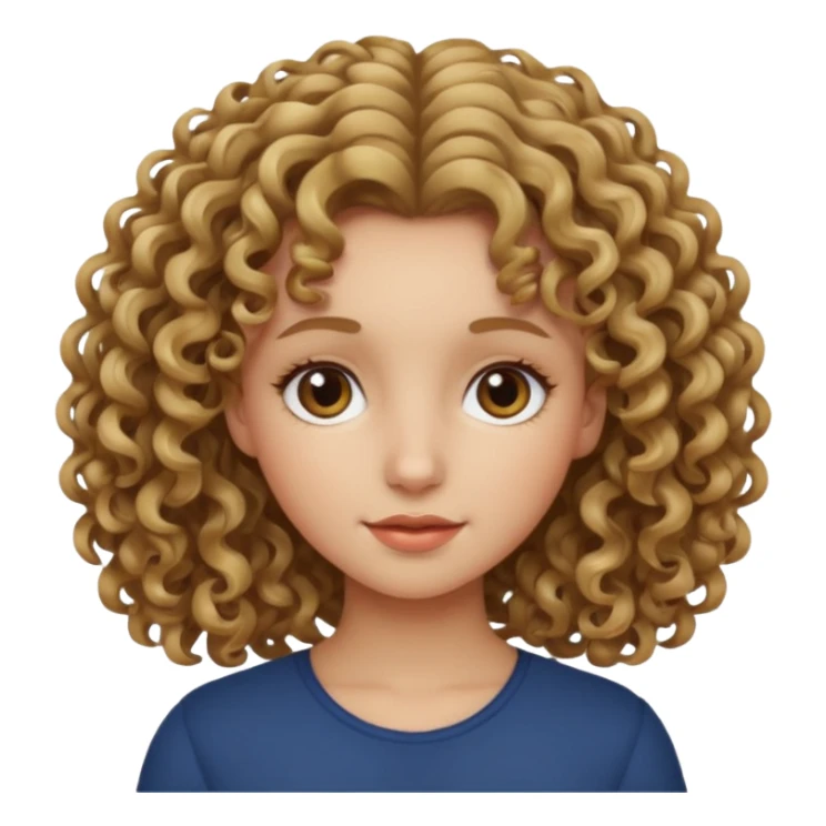 a girl with hair dark blonde and curly sticker