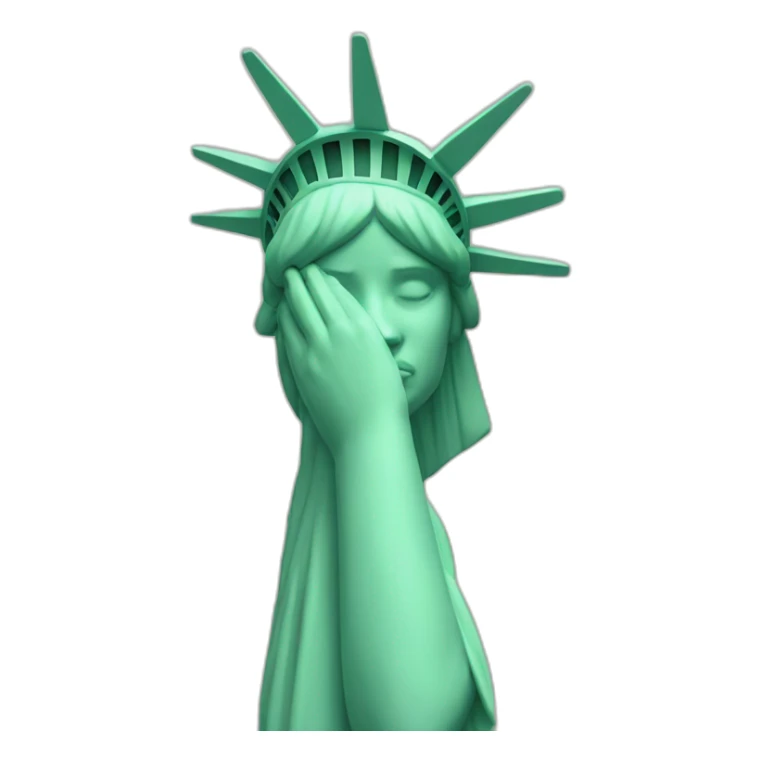 statue of liberty hands on head sticker