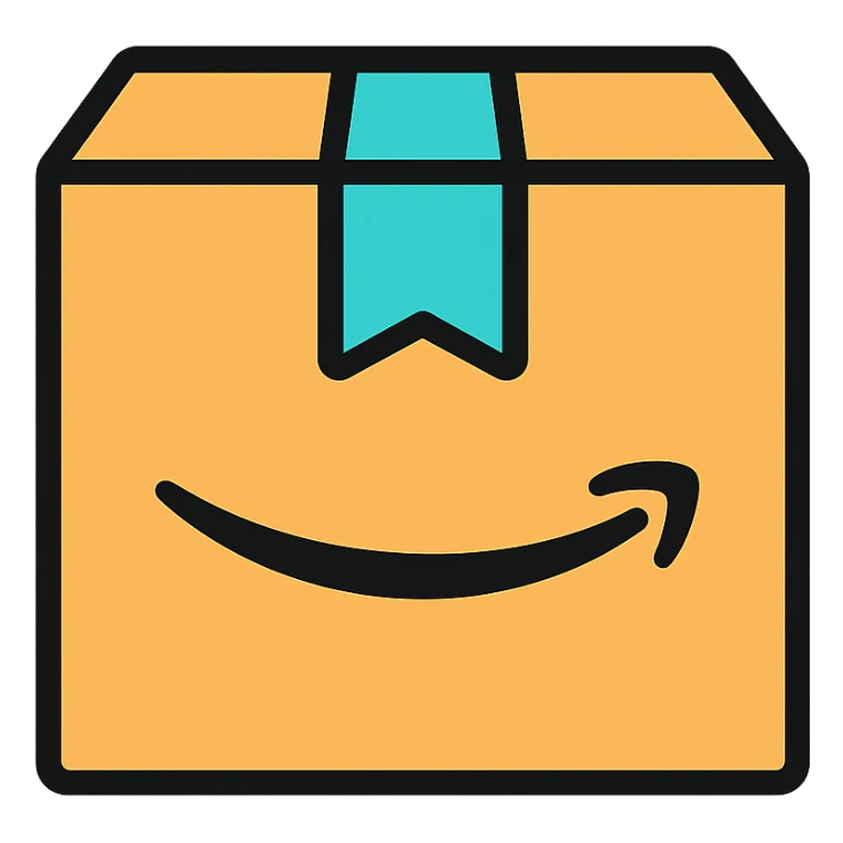 minimal style Amazon delivery box icon, suitable for app icon, no text sticker