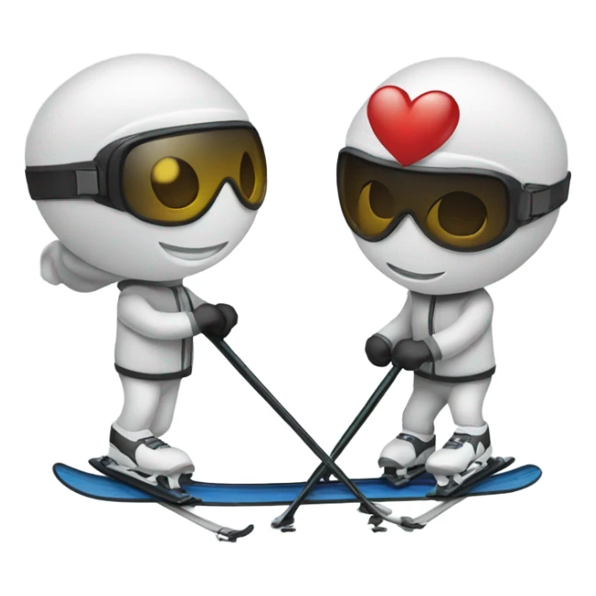 I love you on skis  sticker