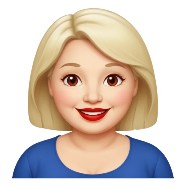 mujer mediana edad, gordita sonriente sticker