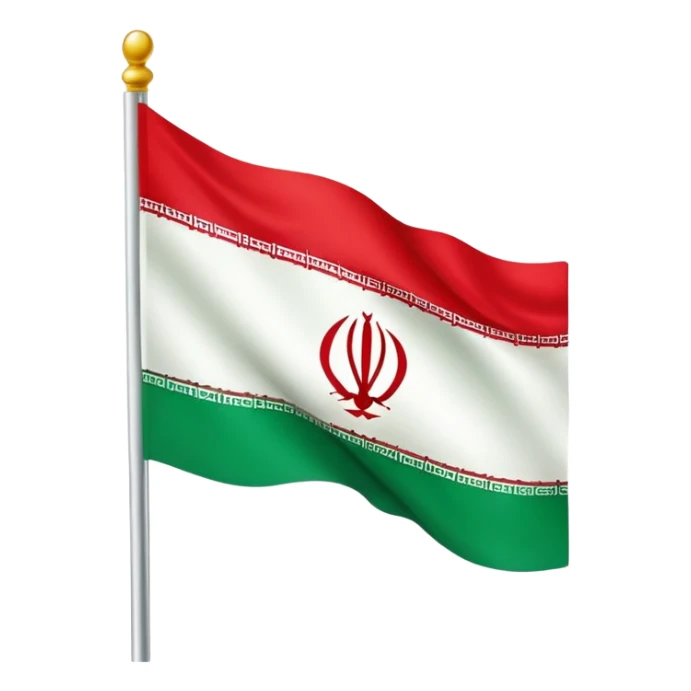 Iranian flag emoji without the logo in the middle sticker