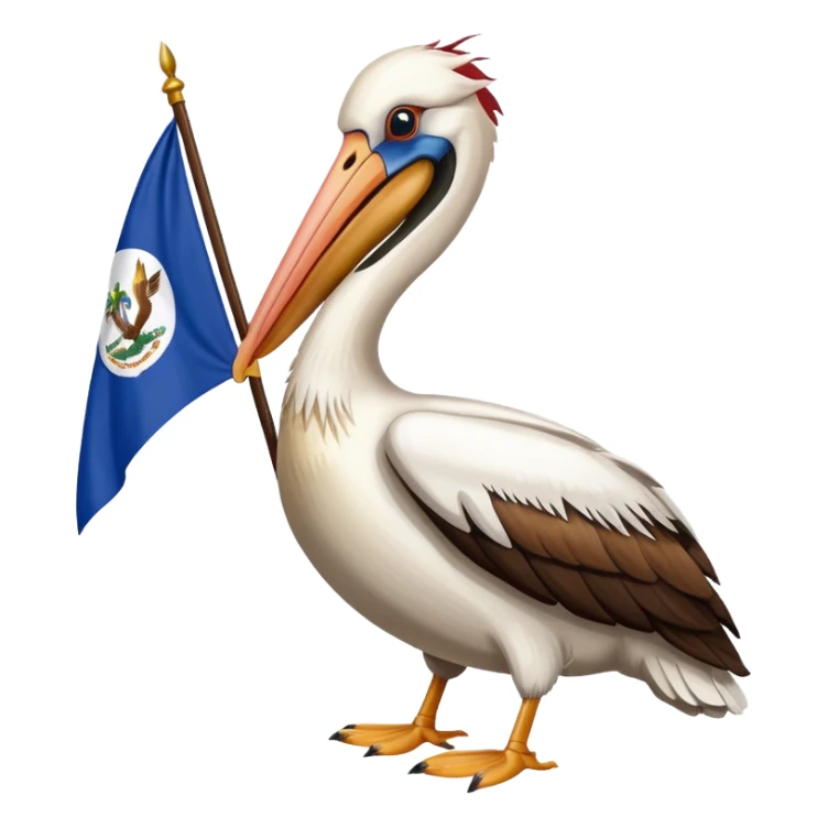 Make a pelican like the one on the Louisiana flag sticker