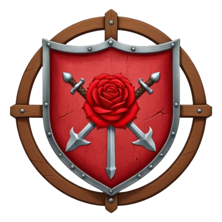 brasão sangrando medieval rosa de sangue vermelha sticker