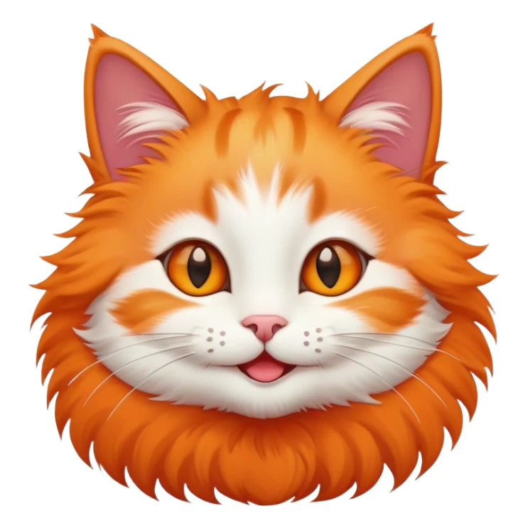 A cat smiling with star eyes just like the apple cat emoji sticker