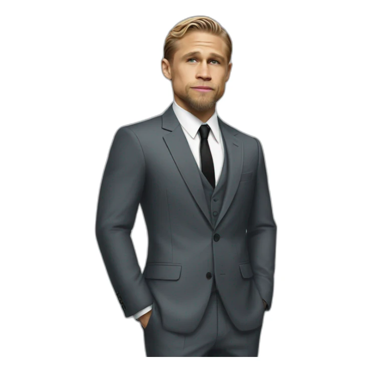 charlie hunnam wearing suit sticker