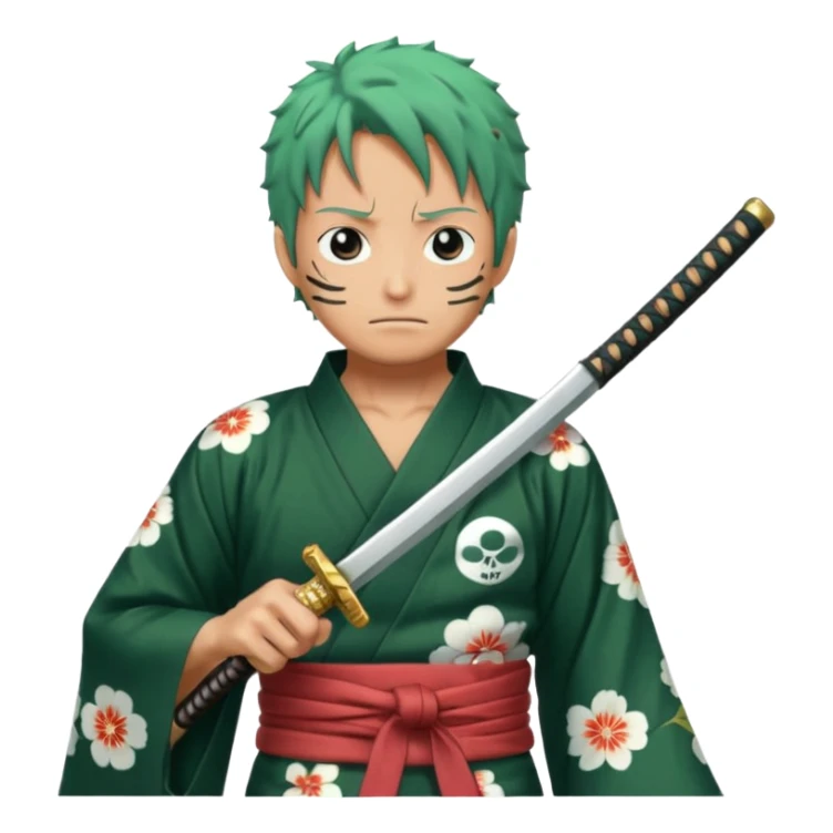 one piece zoro in land of wano sticker
